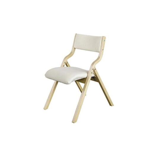 Sobuy - Wooden Padded Folding Dining Chair Office chair,Beige, FST40-W