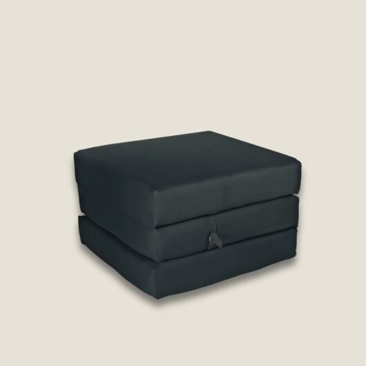 Kaikoo Black Single Cube Chair Bed, Black
