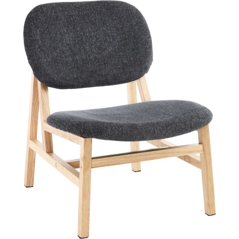 Wahson Office Chairs - Accent Chair in Chenille Fabric Seat Padded Occasional Leisure Chair in Wood Frame for Bedroom Living Room Cafe, Gray, Wahson