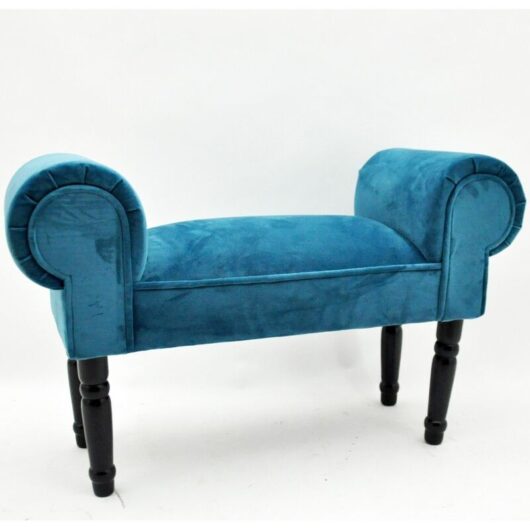 Window Seat Bench - Velvet - L30 x W86 x H52 cm - Blue