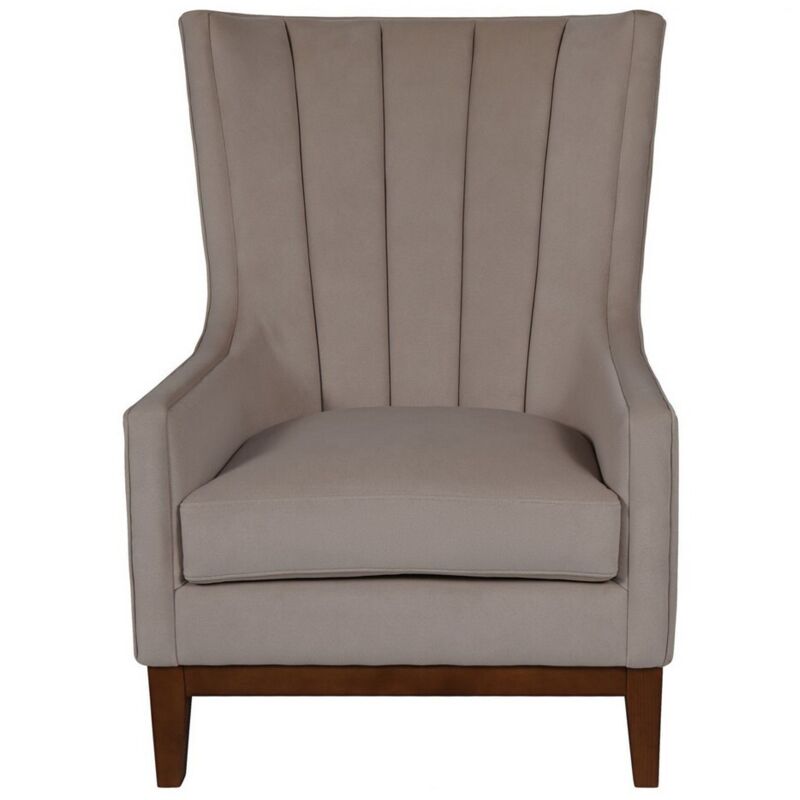 Rothbury Upholstered Occasional Chair - Wood/Foam/Poly/Metal - L91 x W85 x H112 cm - Brown/Taupe