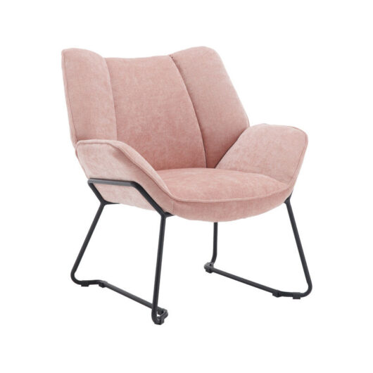 Wahson Office Chairs - Accent Chair Upholstered in Linen Modern Occasional Tub Chair with Black Legs Cocktail Lounge Armchair for Home Bedroom Living